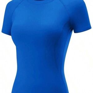 Vibrant Blue Seamless Workout Top-Brand New